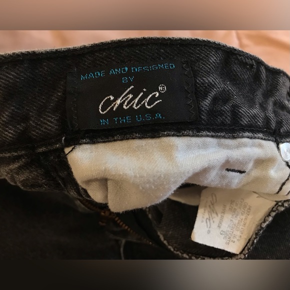 Vintage chic Black Denim High Rise Tailored Jean - 8 Regular - Picture 7 of 11